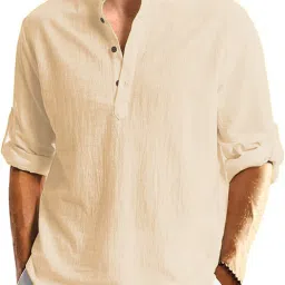 Men Solid Cotton Blend Straight Kurta-image-3