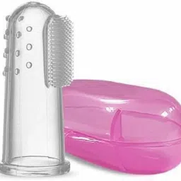 Silicone Baby Newborn Infant Finger Soft Toothbrush with caseXVI (Pack of 1) Soft Toothbrush-image-82