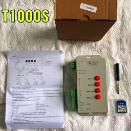 balrama T-1000S DC5-24v Programmable Pixel Controller RGB LED Strip Light with SD Card 30 A Step Dimmer image 2