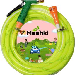 20 Meter (65 Feet) 3-Layered Braided Water Hose Pipe With Water Spray Gun Spray Gun-image-35