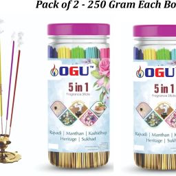 Luxurious Incense Stick Collection For Negative Energy Remover Agarbatti 5 in 1 Rajvadi, Manthan, Kashidhup,Heritage,Sukhad Pooja Items-image-1