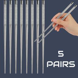 Cooking, Decorative, Eating, Training Stainless Steel Chinese, Japanese, Korean, Vietnamese Chopstick-image-74