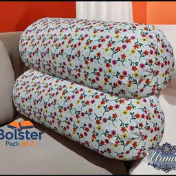 urmila creation Microfibre Floral Bolster Pack of 2-picture-25