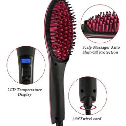 FIVANIO Digital Electric Comb Heating Brush Simply Straight KR-86 new Simply hair Straightener Brush Hair Straightener Brush-image-38