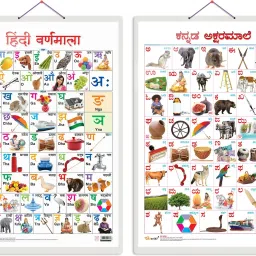 Pack of 2 Hindi Varnamala and Kannada Alphabet Educational charts-20