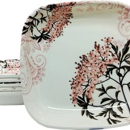 LEAF SNAKE PLATE Half Round Ice Cream Starters Serving Melamine(6 Inch) Half Plate-image-56