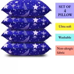 LUXORY Microfibre Abstract Sleeping Pillow Pack of 4-21