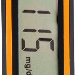 control d Orange Digital Glucose Blood Sugar testing Monitor Machine with 25 Strips Glucometer image 2