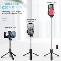 NKL Perfect Strong Selfie Stick Design with Light, Multi Purpose Use Bluetooth Remote_45 Bluetooth Selfie Stick-image-98
