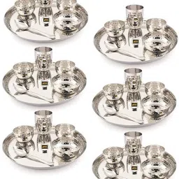 Pack of 36 Stainless Steel Premium Hammered Dinner Set-12