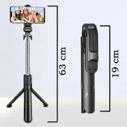 YAROH JAW61_AN136- Flash Light Tripod with Detachable Remote Bluetooth Selfie Stick Bluetooth Selfie Stick image 3