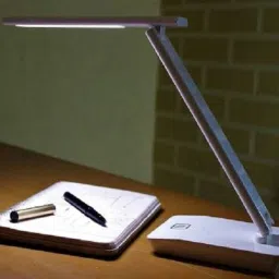 akr Led rechargeable Foldable with triple fold Desk lamp (35 cm, WHITE) Study Lamp Study Lamp image 2