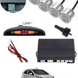ccmm Silver Reverse 4Pcs Parking Sensor With Led Display/Buzzer For Car-93 Universal Silver Increased Safety 4pcs Sensor For Vehicle-93 Parking Sensor-picture-10