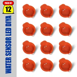 water burning diya for festival decorations on Diwali, Laxmi Pooja, Ganesh Utsav Plastic (Pack of 12) Table Diya Set-image-64