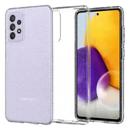 spigen Liquid Crystal Glitter TPU Back Cover for SAMSUNG Galaxy A72 (Slim Protection, Crystal Quartz)-65