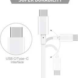 Niztech Type C 2 A 1 m 65W Super Type C to Type C Fast Charging image 4