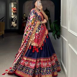 Printed Semi Stitched Lehenga Choli-image-82