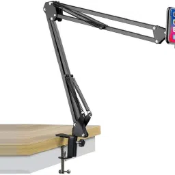 subton Overhead Tripod Camera Stand 360 Degree Mobile Holder Cell Phone Stand | Compatible With All Smartphones For Creating Cooking Webcam Sketch Product Review Education and Side Angle Videos Tripod, Tripod Bracket, Tripod Clamp, Tripod Ball Head-43