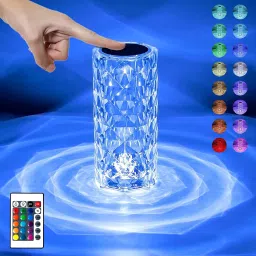 Rose Diamond Table Lamp,16 Color Changing RGB Touch & Remote Control Study Lamp-22