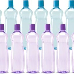 MLITON Pecific water bottle, pack of 12, Purple and blue 1000 ml Bottle-image-57