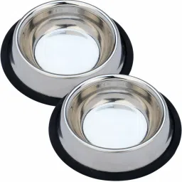 Dog Bowl Combo 720 ML Round Large Pet Bowl for Dogs and Cat Bowl (Silver) Stainless Steel Pet Bowl-image-40