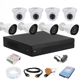 CP PLUS 8 Channal 5 MP H.265+ HD DVR 1Pcs,Outdoor Camera 5 MP HD 4Pcs,Indoor Camera 5 MP HD 4Pcs,1 TB Surveillance Hard Disk,Full combo set Security Camera-2