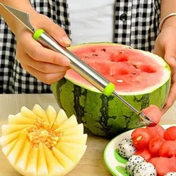 2 in 1 Melon Ball Maker and Stainless Steel Multi Functional Dig Scoop Kitchen Scoop-image-8