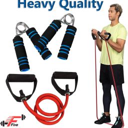 0.5 kg Home Gym Use Resistance tube & Hand Gripper For Workout Tube For Men & women Home Gym Combo-image-20