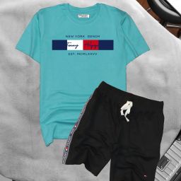 Tshirt Regular Shorts Western Set-image-5