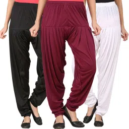 Solid Cotton Viscose Blend Women Harem Pants-image-35