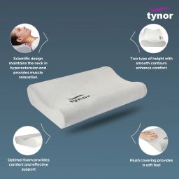 tynor Contoured , Grey, Universal Size, 1 Unit Cervical Pillow image 3