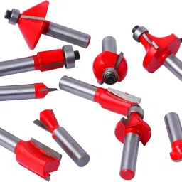 toolbux 8 mm 12 PCS MULTI SHAPES ROUTER/TRIMMER BIT SET COMBO WITH WOODEN BOX 1/4" (8 MM SHANK) SPECIALLY DESIGNED FOR WOODWORKING Rotary Tool (8 mm) TBRBS8M Rotary Bit Set image 2