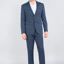 Men Tuxedo Style Checkered Suit-image-71