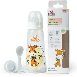 Baby 2 in 1 Feeding Bottle for New Borns with Spoon | Anti Colic | Easy Flow - 250 ml-image-26