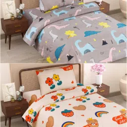 300 TC Polyester Single Cartoon Flat Bedsheet-image-31