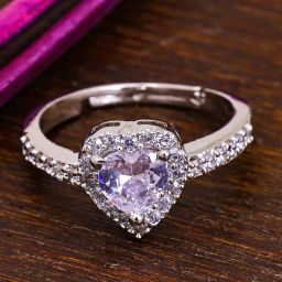 925 Sterling Silver Finger Ring|with Authenticity Certificate & 6 M Warranty Silver Cubic Zirconia Rhodium Plated Ring-2