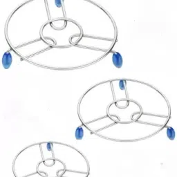 Stainless Steel Hot Pot stand, 3 Piece Set(185mm,148mm,105mm)/Hot Utensil Stand Matte Trivet-image-0