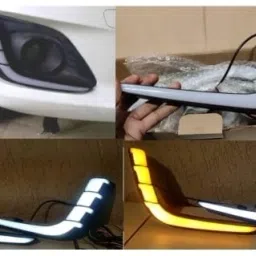 emmet Maruti Suzuki Swift 2014-15-16-17 DRL light LED matrix indicator set of 2pcs Car Reflector Light image 2