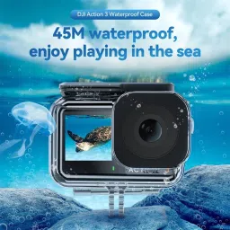 ELFOG 45M Waterproof Case for DJI OSMO Camera Action 3 4 Underwater Camera Housing image 2