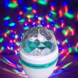 360 Degree Multicolor Rotating Disco LED Bulb for Party/Home/Diwali/Festival Decoration Single Disco Ball (Ball Diameter: 12 cm) Single Disco Ball-19