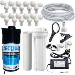 garden fogger system kit 10pcs Nozzle with pump Mist fogger System 100 L Hose-end Sprayer-image-59