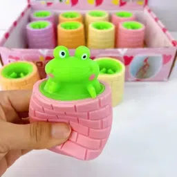 Frog Squishy Squeeze toy for kids Random one color Multicolor Putty Toy-picture-46