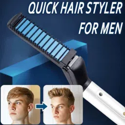 DIRGH ENTERPRISE Electric Comb for Men,Hair and Beard Straightening RV-140-017 Hair Straightener (Black) Hair Straightener-image-8