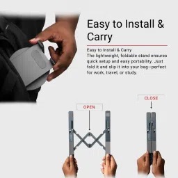MegaStro Pro-Edition Laptop Stand and MVPmini Mobile Stand Compatible with All Brands and Sizes 6-17.3 [with Pouch] [with Wire Protectors] Laptop Stand image 5