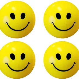 Smiley Face Sponge Soft Funny Yellow Ball for Kids & Adults, Stress Relief Toy - 7 cm-10