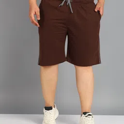 metronaut plus Solid Men Brown Casual Shorts-picture-28