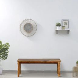 woodsworth from pepperfry Patron Sheesham Wood Bench In Rustic Teak Finish-picture-16
