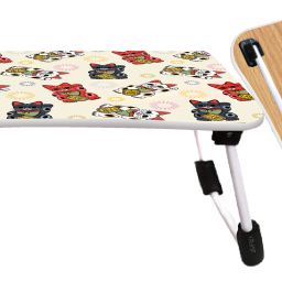 kaizone Study Table for Students Foldable, Portable & Lightweight Mini Table For Reading Wood Portable Laptop Table image 4
