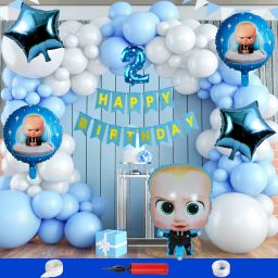 Boss Baby Theme 2nd Second Birthday Decoration Kit For Boys Party Balloon Combo-image-83