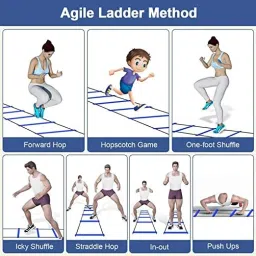 cabrio Adjustable ( 5 Meter / 9 Rungs )For Training , Exercise, and Any Sports Activity Speed Ladder image 4